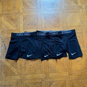 Lot of 3 Nike Pro Compression Shorts